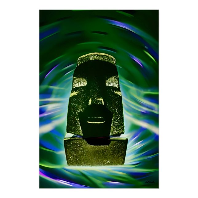 Poster Moai Boat (Devant)