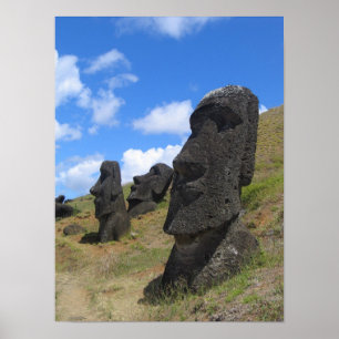 Poster Moai sur l'île de Pâques
