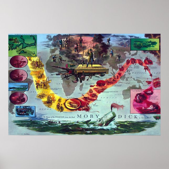 Poster Moby Dick Le Voyage du Pequod Herman Melville (Devant)