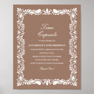 Poster Mocha Brown Talavera Temps Capsule Anniversaire Je