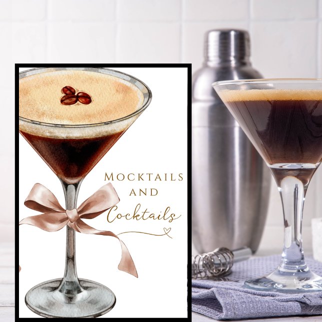Poster Mocktails Cocktails Espresso Martini Fête des mari (Créateur téléchargé)