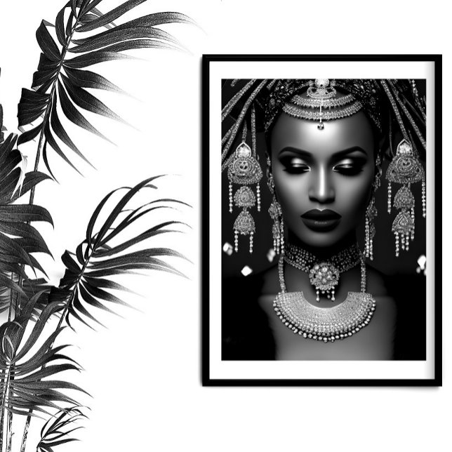Poster Mode Africain bijoux noir blanc (Créateur téléchargé)