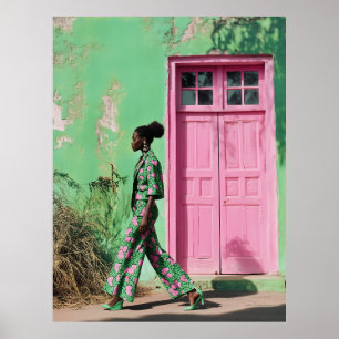 Poster Mode audacieuse dans un paysage urbain dynamique