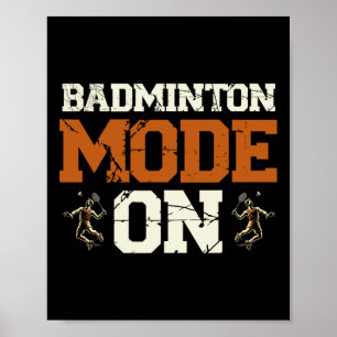 Poster Mode Badminton Sur La Raquette De Navette
