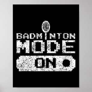 Poster Mode Badminton Sur L'Entraîneur Du Joueur De La Na