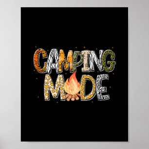 Poster Mode Camping Aventure estivale Feu de camp Amour d
