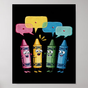 Poster Mode de couleur crayon de couleur crayonneuse pour