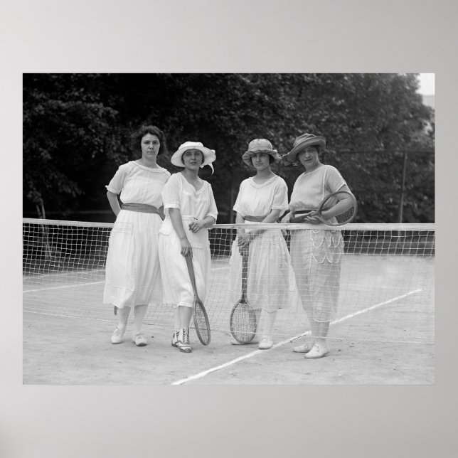 Poster Mode de tennis des années 1920 (Devant)
