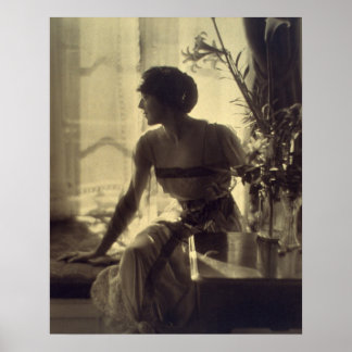 Poster Mode femme des années 1920 élégante robe