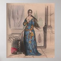 Mode française médiévale costume femme noble