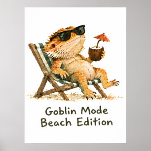 Poster Mode Gobelin Édition Plage Art Dragon Barbu
