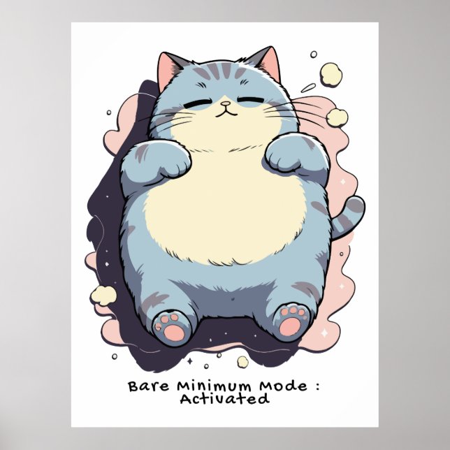Poster Mode Minimum Activé – Humeur Relatable (Devant)