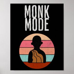 Poster Mode Moine, Zen et Yoga, Méditation, bouddhiste, R