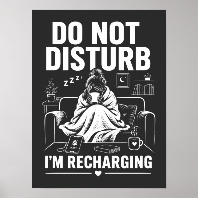 Poster Mode Ne Pas Déranger Introverti (Devant)