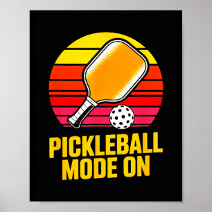 Poster Mode pickleball sur une raquette de pickleball au