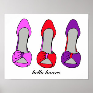 Poster Mode Stiletto Heels Chaussure Lover