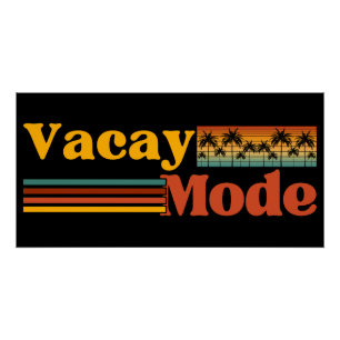 POSTER MODE VACANCES PALMIER FAMILLE VACANCES