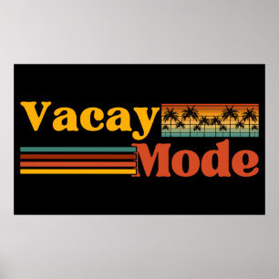 POSTER MODE VACANCES PALMIER FAMILLE VACANCES 