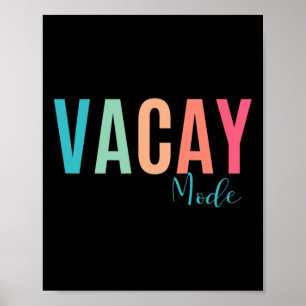 Poster Mode Vacances Vintage pour les vacances en famille