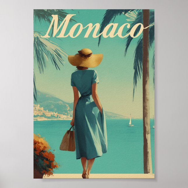 Poster Mode vintage à Monaco  (Devant)