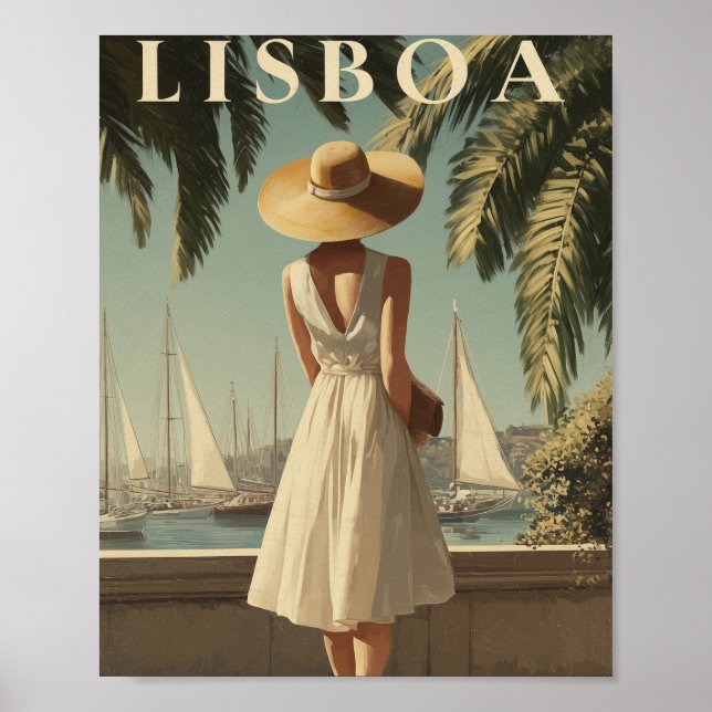 Poster Mode vintage de Lisbonne (Devant)