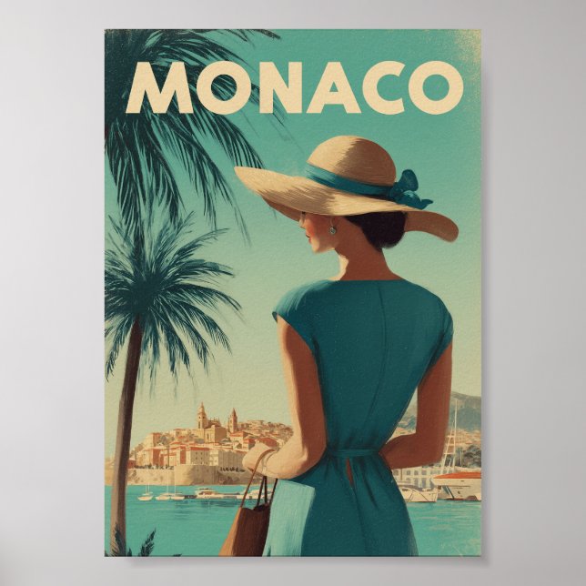 Poster Mode vintage de Monaco (Devant)