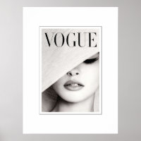 Poster - Modeerscheinung für Frauen mit großem Hut