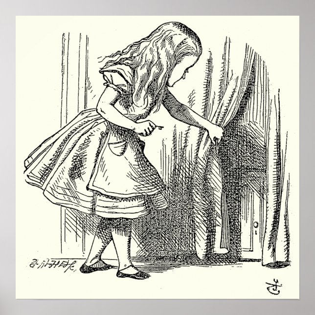 Poster Modèle Alice à la recherche de la porte (Devant)