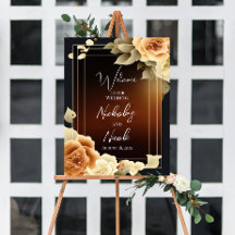 Modèle d'Affiche de bienvenue Mariage floral