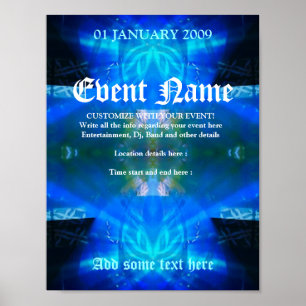 Poster Modèle d'affiche d'événement Blue Spirit #013