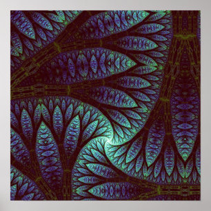 Poster Modèle d'arbre fractal