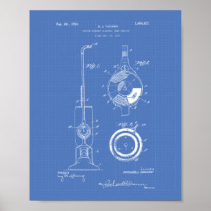 Poster Modèle d'art de brevet de l'aspirateur 1924