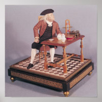 Modèle de Benjamin Franklin à sa table