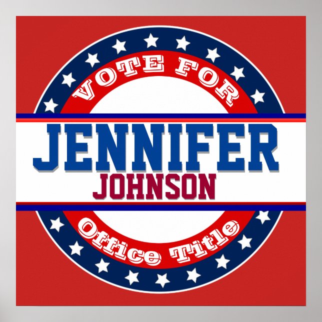 Poster Modèle de campagne customisé (Devant)