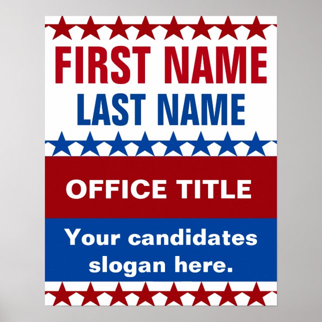 Poster Modèle de campagne personnalisé (Devant)