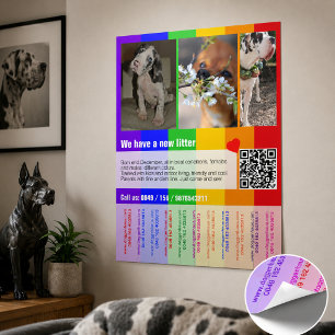 Poster modèle de chiots à vendre imprimable