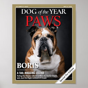Poster Modèle de couverture de magazine pour chien person