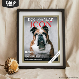 Poster Modèle de couverture de magazine pour chien person
