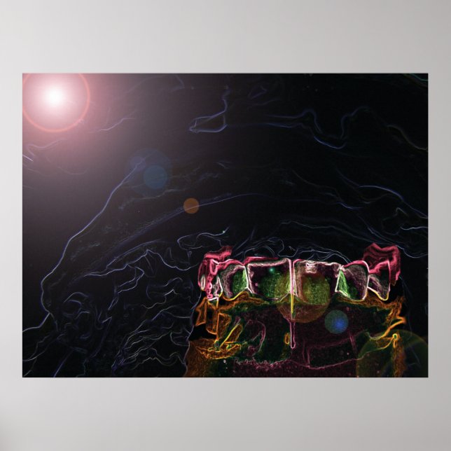 Poster Modèle de dents Design dentiste Orthodontiste Post (Devant)