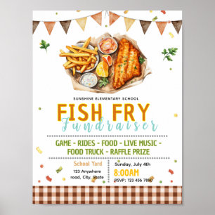 Poster Modèle de flyer de collecte de fonds pour la pêche