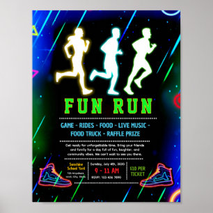 Poster Modèle de flyer de financement de course amusante