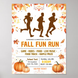 Poster Modèle de flyer modifiable de marathon d'automne d