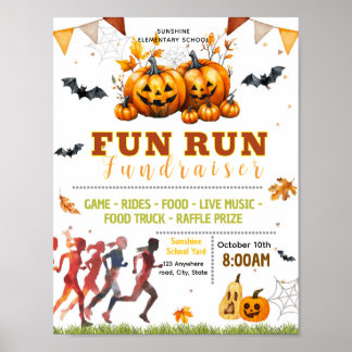 Poster Modèle de flyer modifiable pour une course de mara