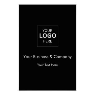 Poster Modèle de logo d'entreprise de luxe noir personnal