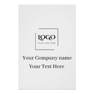 Poster Modèle de logo personnalisé élégant