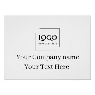 Poster Modèle de logo personnalisé élégant