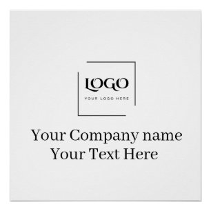 Poster Modèle de logo personnalisé élégant