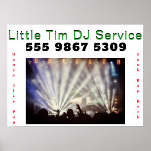 Poster Modèle de photo de mariage électronique DJ Disc Jo