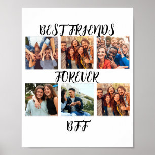 Poster Modèle de photo personnalisé Meilleures Amies pour