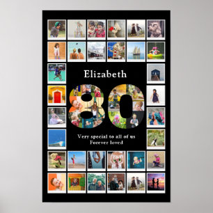 Poster Modèle de photo pour 80e anniversaire
